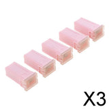 Maxbell 3x 5 Pieces Car FLF-M Standard Female Push In Cartridge Fuses 30AMP 32V Pink
