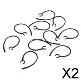 Maxbell 2x10 Pieces Ear Hooks Loop Clip Replacement for Bluetooth Headset 5.6mm E Black