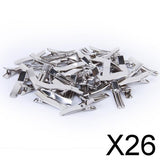 Maxbell 26xApprox. 50 Pcs Blank Double Prong Hair Clip 35mm