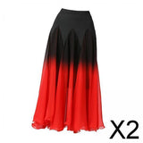 Maxbell 2xElegant Ballroom Dance Skirt Dancing Costume Stage Performance Dancewear XL