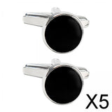 Maxbell 5x2x Black Men Cufflinks Cuff Links for Dress Shirt Formal Ceremony Graduation