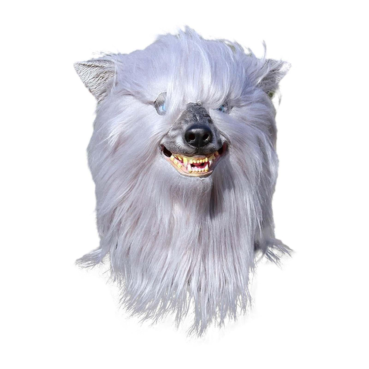 Maxbell Latex Wolf Head Mask Full Head for Stage Performance Themed Party Masquerade