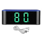 Maxbell LED Mirror Alarm Clock Night Light Digital Clock Snooze Blue+Green - Aladdin Shoppers