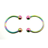 Maxbell 3x2pcs 16 Gauge Eyebrow Lip Horseshoe Barbell Ring Piercing Jewelry