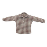 Maxbell 1/6 Scale Male Plaid Shirt Clothing for 12" Action Figure Brown Beige