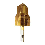 Maxbell Water Pipe Repair Reamer Drill Quick Change Accessory Replace Expansion Tool 6 Points 25 Tubes Gold