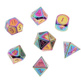 Maxbell Maxbell 7pcs Opaque Alloy Polyhedral Dice for Dungeons and Dragons Accessories Toy A