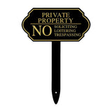 Maxbell No Soliciting Sign for House with Stake Metal for Front Door Garden Backyard