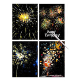 Maxbell Scratch Paper Art Set Toy Creative Gift Scratch Painting for Kids Boys Girls firework