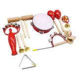 Maxbell Kids Percussion Set Enlightenment Rhythm Toy for Toddlers Age 3 to 10 Babies 10pcs