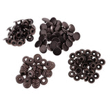Maxbell 90 Sets Metal Snap Buttons Press Stud Popper Fasteners Sliver Bronze Black
