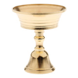 Maxbell 2 Piece Copper Candle Holder Ghee Lamp Holder Tibetan Brass Oil Lamp Caliber