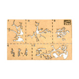 Maxbell Graffiti Stencil Card Drawing Tires Track Spray Paint for Fabric Wood Canvas Crack Effect Pattern