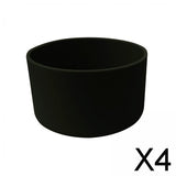 Maxbell 4xWater Bottle Bottom Sleeve Practical Scratch Resistant Durable Silicone Boot Black