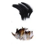 Maxbell 50 Black +50 Natural Beautiful Rooster Feather Hat DIY Costume Craft 2-6.5''