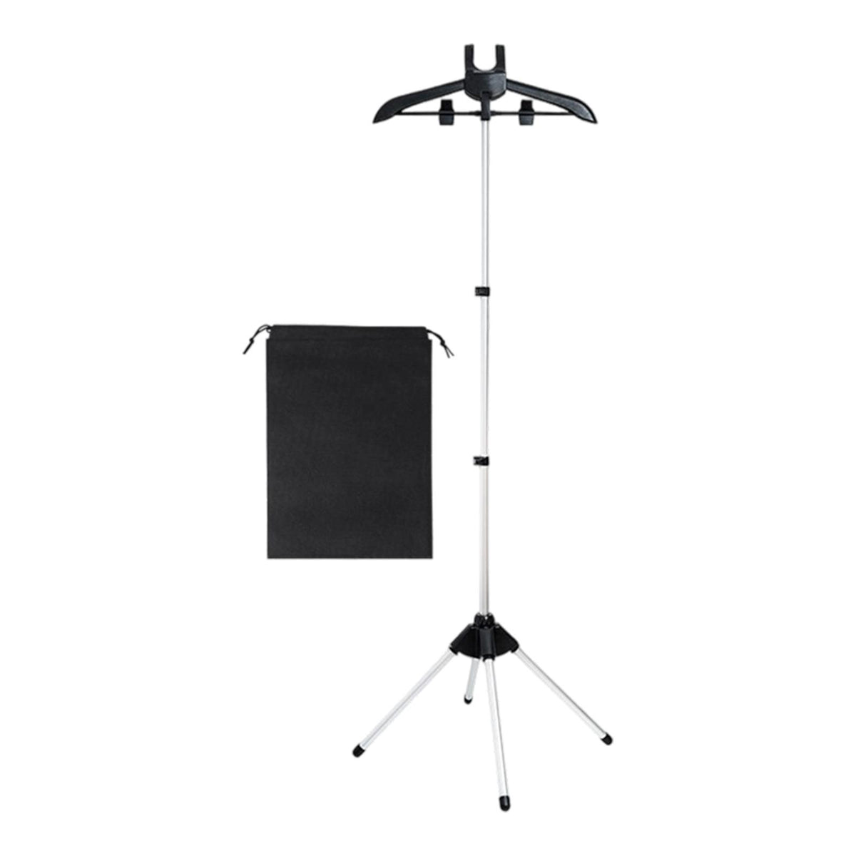 Maxbell Steamer Hanger Stand Adjustable Height Lightweight Space Saving Garment Rack black