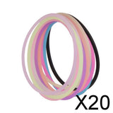 Maxbell 20x10pcs Women's silicone Rubber Elastic Bracelet Bangles Hair Ropes Purple