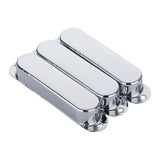 Maxbell 3Pcs Guitar Pickup Cover Parts Single Coil Pickup Covers for Electric Guitar silver