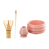 Maxbell Matcha Tea Set Gift for Tea Lovers Handcrafted Bamboo Matcha Whisk and Stand Pink