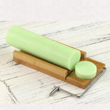 2Pcs Wooden Soap Cutter with Wire Slicer Soap Making Loaf Silicone Mold