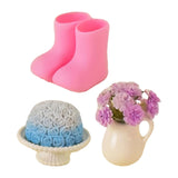 Maxbell 1/12 Scale Dollhouse Accessories Cute Crafting Handcraft Rain Boots Vase Pot Style C