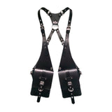 Maxbell Hide Underarm Shoulder Bag Wallet Pocket for Travel Outdoor Sports Steampunk Black