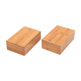 2Pcs Bamboo Yoga Block Practical Exercise Brick for Pilates Squat Stretching