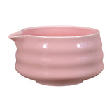 Maxbell Ceramic Matcha Bowl Portable for Mixing Unique Handmade Porcelain Tea Making Pink