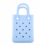 Maxbell 2xBeach Tote Bag Summer Waterproof Open Tote Bag for Women Lightweight Handbag Light Blue