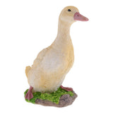 Maxbell 2pcs Garden Gift Farm Resin Animal Ornament Pond Water Standing Duck Yellow