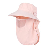 Maxbell Sun Hat with Neck Flap Face Cover Fishing Hat for Camping   Pink