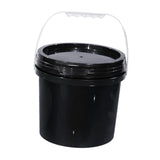 Maxbell Paint Can 5L Portable Empty with Lid and Handle for Kitchen Garden Traveling Black