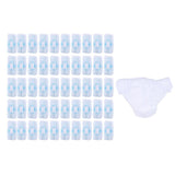 Maxbell Maxbell 50pcs Nonwoven Underwear Panties Handy Briefs Set for Travel Hotel Spa White