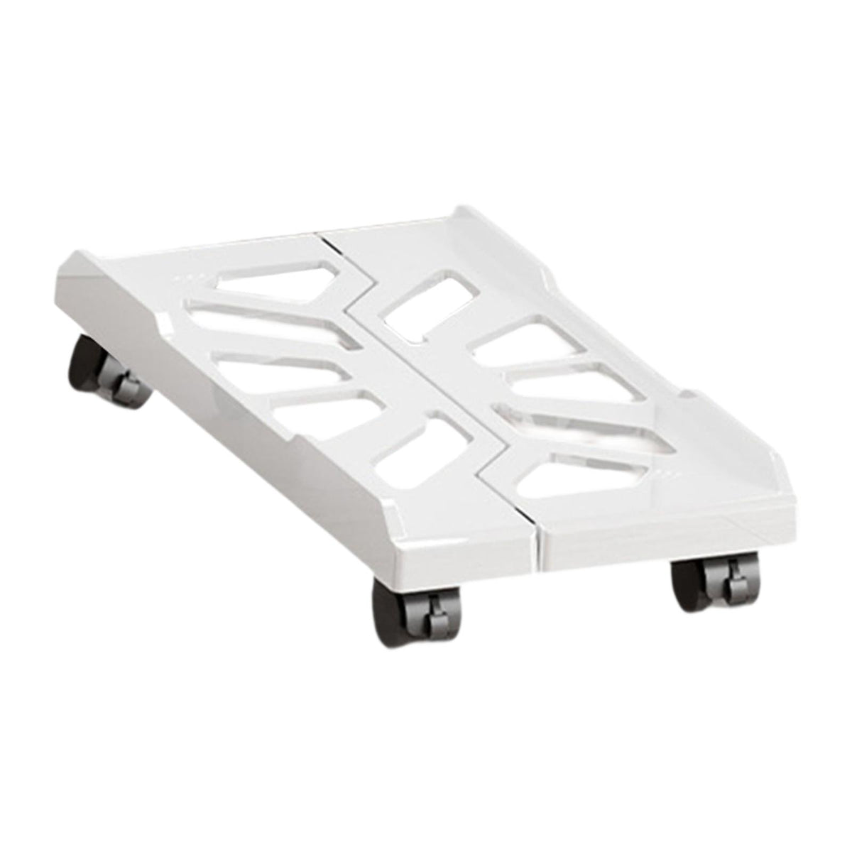 Maxbell CPU Stand Multiple Air Vents Adjustable Space Saving Telescopic Support Cart White