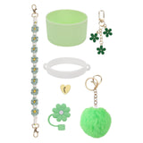 Cup Accessory Set Cute Keychain Charms for Outdoor Activities Travel Handbag Green