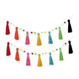 Maxbell Boho Tassel Garland with Colorful Balls for Graduation Party Supplies Style B