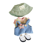 Maxbell Plush Doll Clothes for15cm Costumes Fashion with Hat Dress up DIY with Shoes Green Hat