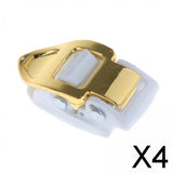 Maxbell 4xInline Roller Skate Spider Buckle Mounting for Skiing Ice Skates Accessories white aureate