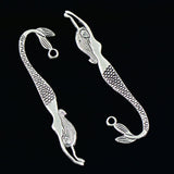 Maxbell 10Pcs Tibetan Silver Beading Wavy Mermaid Bookmarks With Loop For DIY Making - Aladdin Shoppers