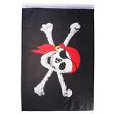 Maxbell 2ftx3ft Pirate Skull with Red Bandana Flag Polyester 60x90cm for Hom Decors - Aladdin Shoppers