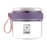 Maxbell Salad Cup Food Storage Airtight Lid Oats Container for Milk Meal Prep Yogurt Purple