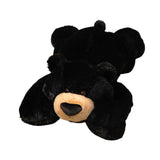 Realistic Bear Stuffed Animal Home Decorative for Children Adults Girls Boys Black 35cm