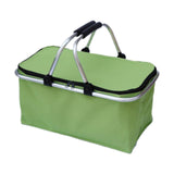 Maxbell Insulated Picnic Basket Folding Grocery Bag for Backpacking Barbecue Camping Green