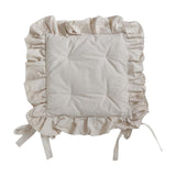 Maxbell Ruffle Chair Cushion Seat Mat Ruffled Chair Pad for Patio Wedding Decoration