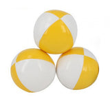 Maxbell 3x Toss Ball Funny Portable Juggle Balls for Training Backyard Entertainment yellow and white