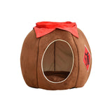 Cave Pet Bed Dogs Tent Small Medium Puppy Nest Kitten Hut Cats Warm House S Brown - Aladdin Shoppers