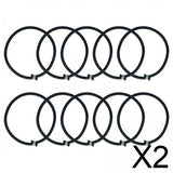 Maxbell 2x10x Trampoline Elastic Rope Tie Downs Straps for Indoor Trampoline Tent Tarp Black