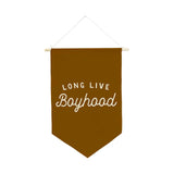 Maxbell Long Live Boyhood Banner Easy to Hang Wall Decor for Party Kids Room Nursery Brown