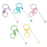 Maxbell 5x Beadable Keychains Bars Accessories Keychain Bars for Beads for Kids Gift