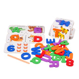 Montessori Toy Fine Motor Skills Practicing Portable Alphabet Pairing Puzzle